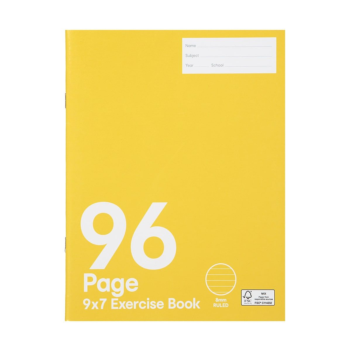 9in. x 7in. Exercise Book - 96 Pages