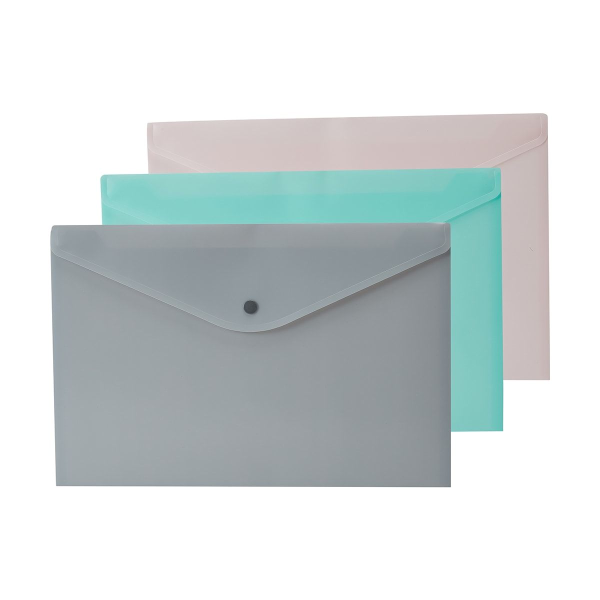 3 Pack Button Document Wallets