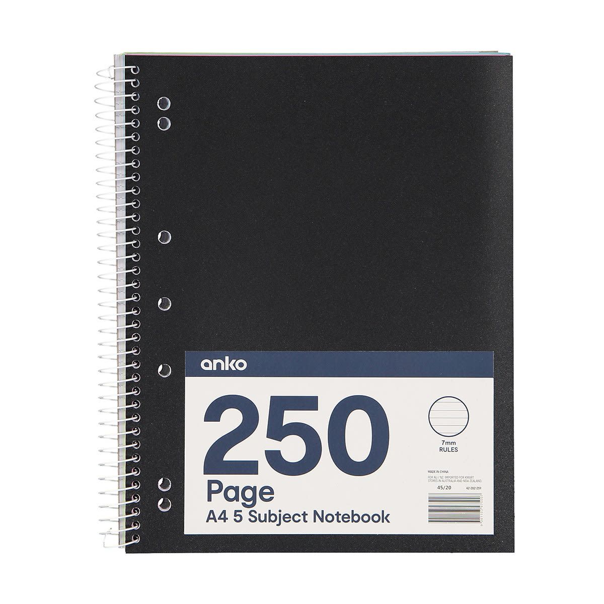 Black 5 Subject Notebook