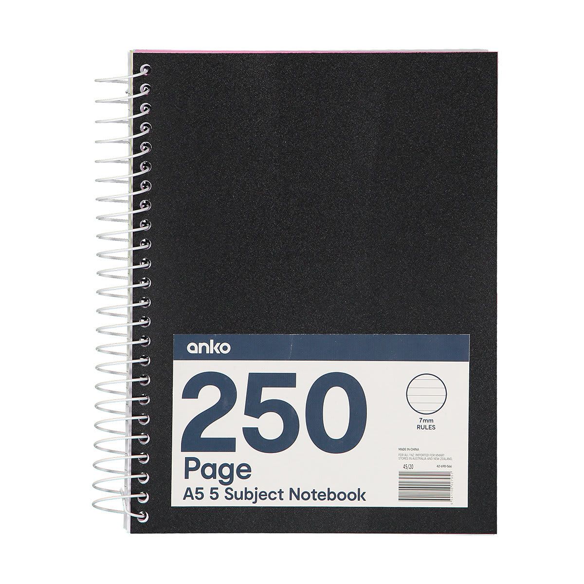250 Page A5 5 Subject Notebook