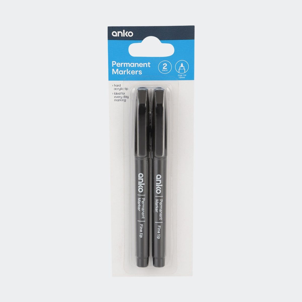 2 Pack Permanent Markers - Black