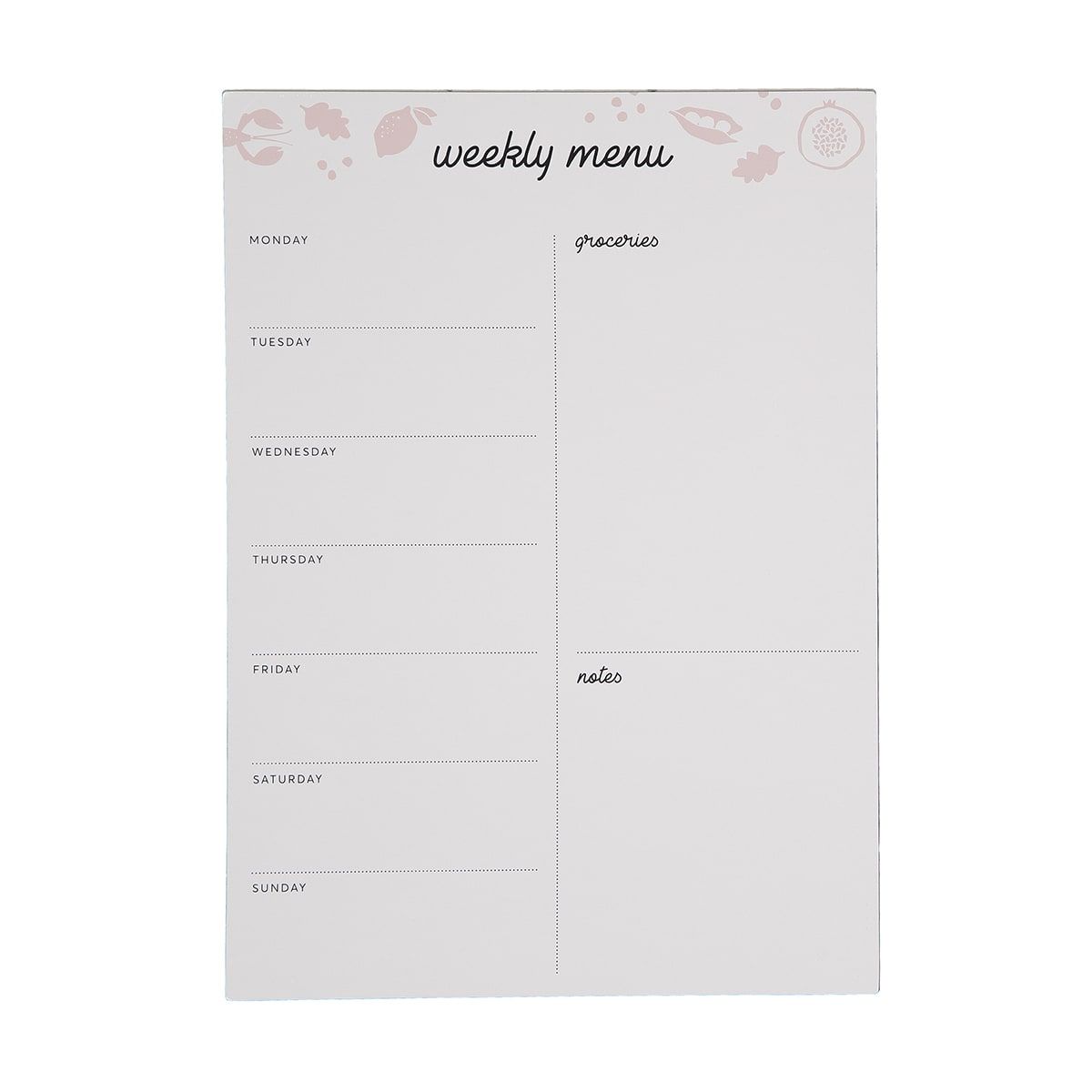 Soft Magnetic Meal Planning Whiteboard Set