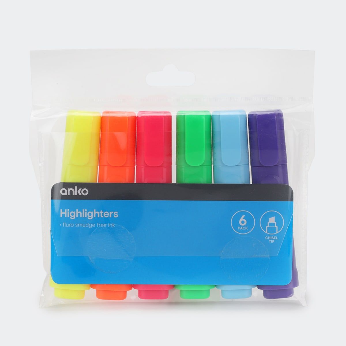 6 Pack Highlighters - Neon