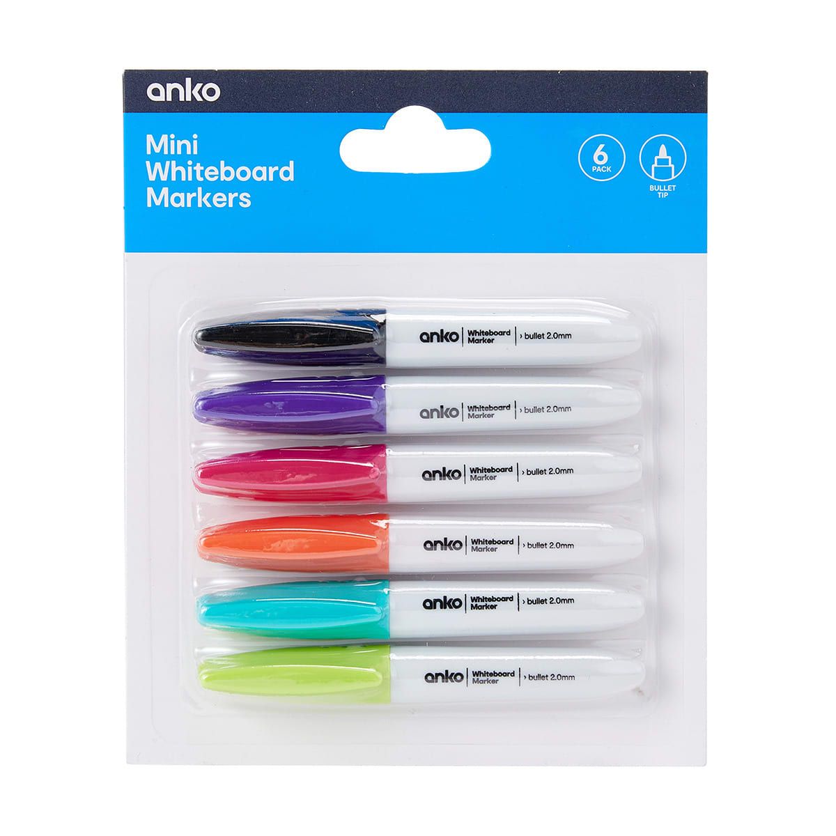 6 Pack Mini Whiteboard Markers