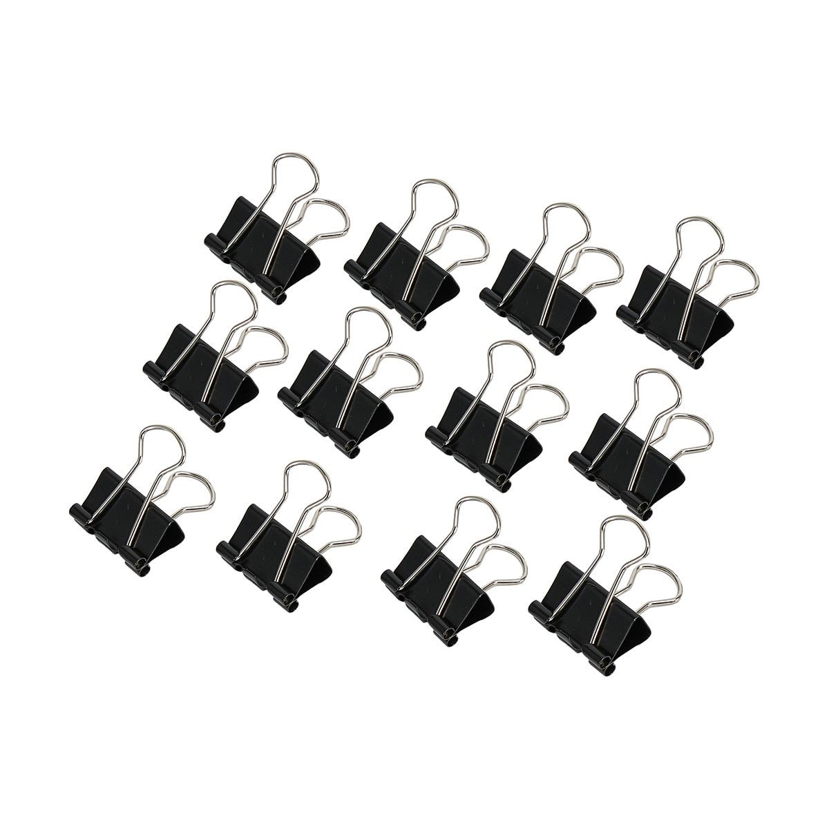 28 Pack 19mm Foldback Clips - Black