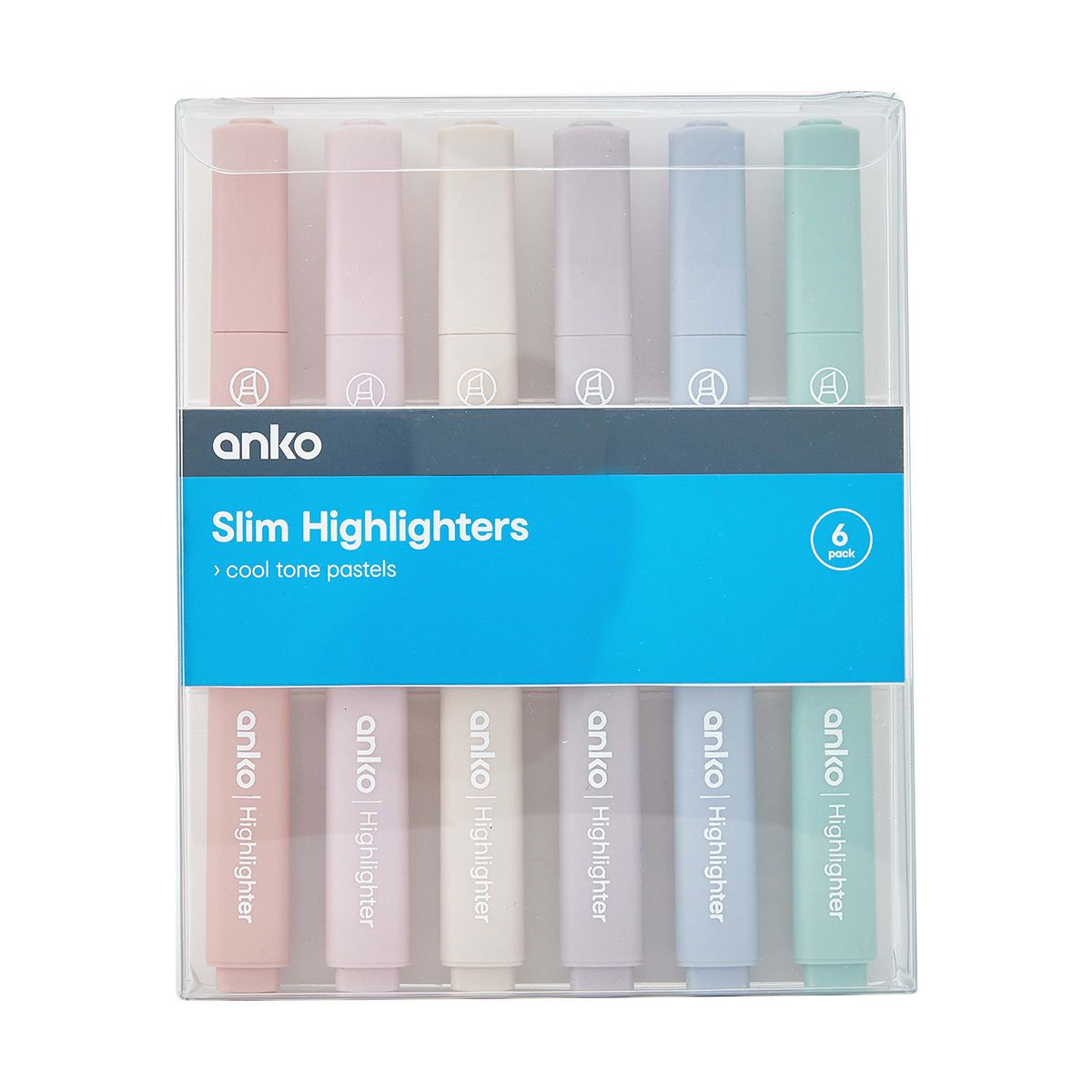 6 Pack Slim Highlighters