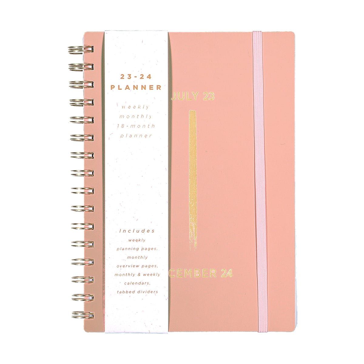 23/24 A5 Spiral Weekly Diary - Pink