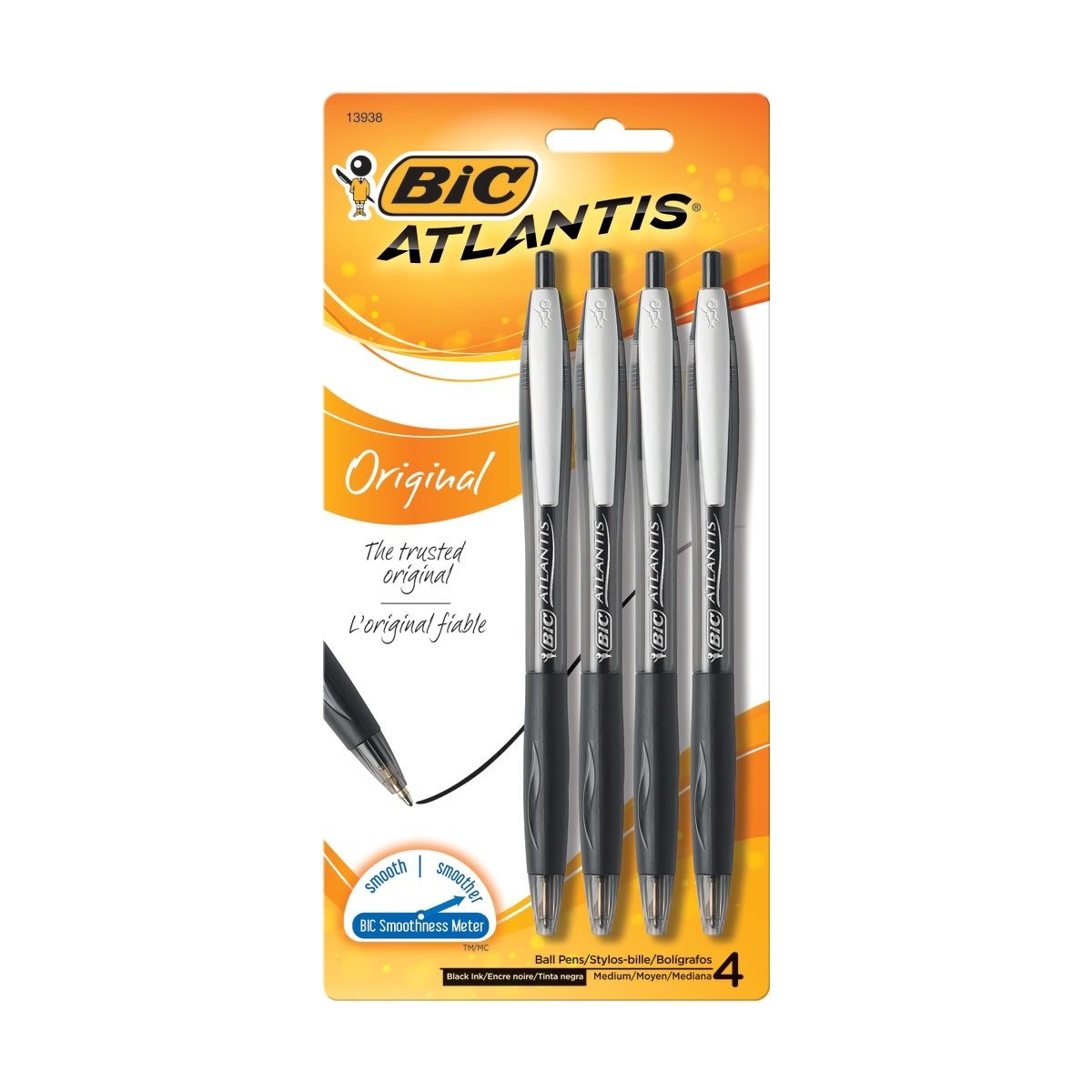 4 Pack BIC Atlantis Ball Pens