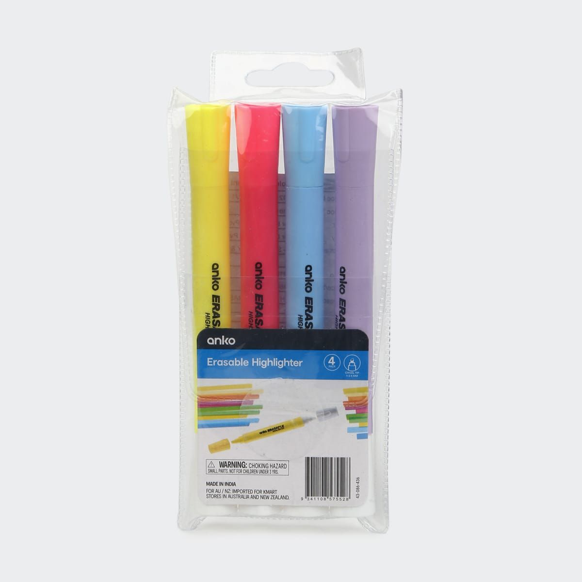 4 Pack Erasable Highlighter