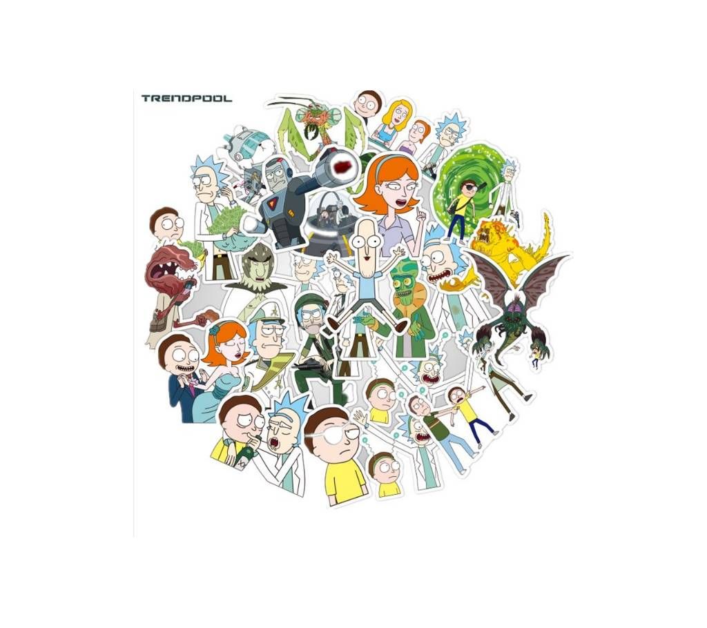 45pcs Rick And Morty Waterproof Sticker