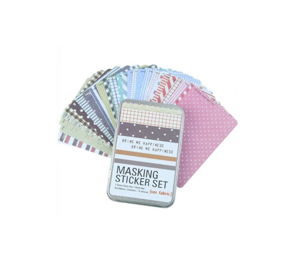 Masking Sticker 1Set [(Fabric Design) Protect With Tin Box]