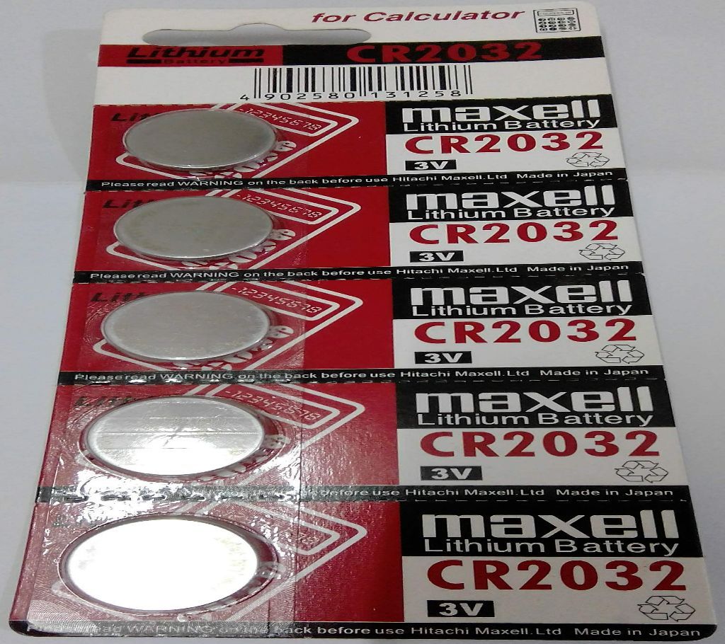 5 Pcs Maxell CR2032 Lithium Battery