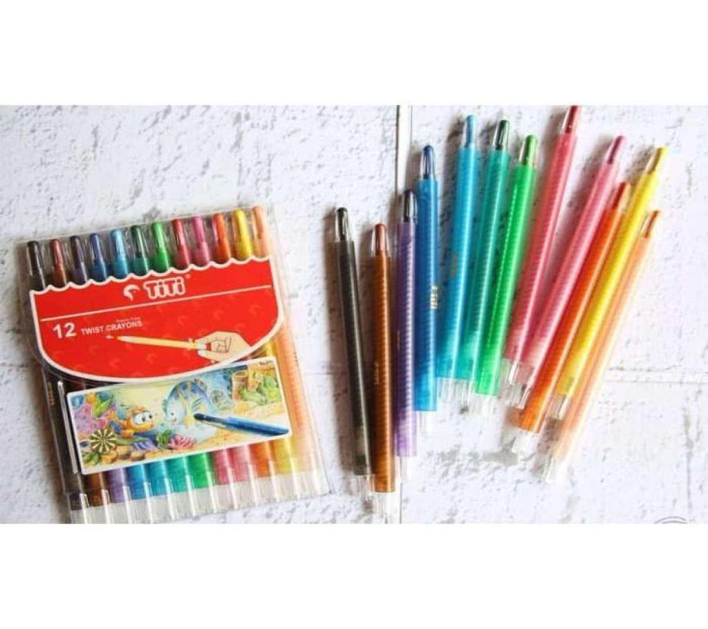 Titi Twist Crayons - 12Pcs MultiColour