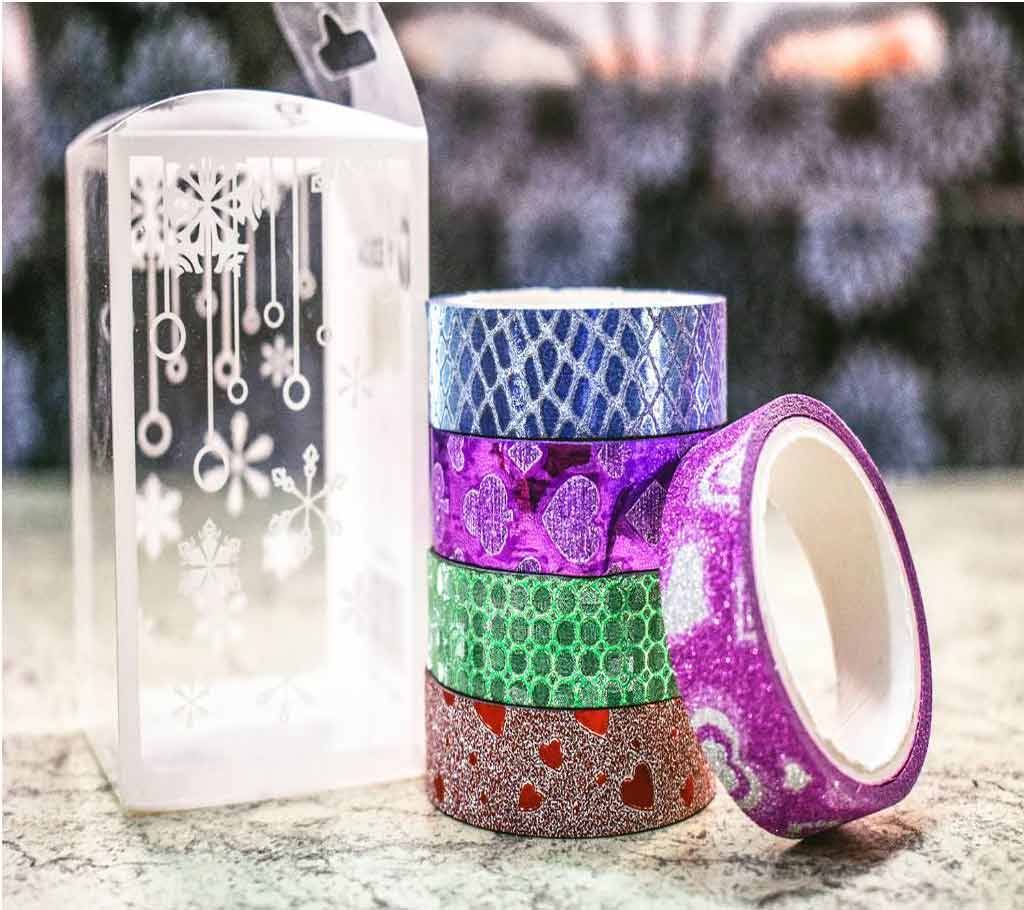 Glitter Design Washi Tape 5 Pieces