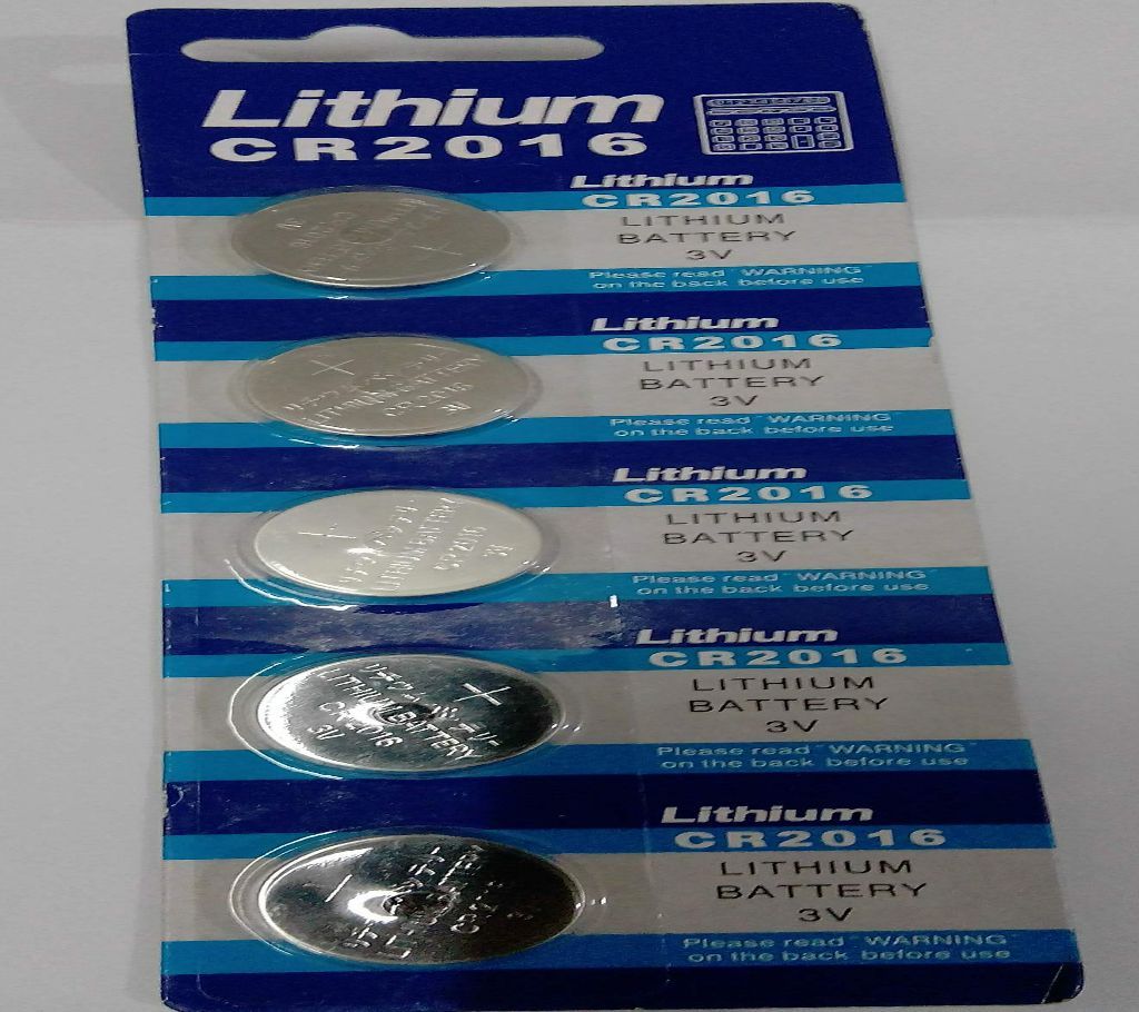 5 Pcs CR2016 Lithium Battery