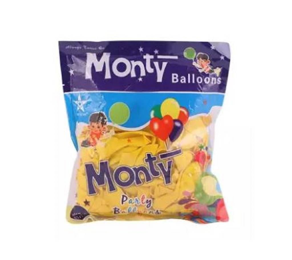 Plastic Monty Party Balloon - Yellow