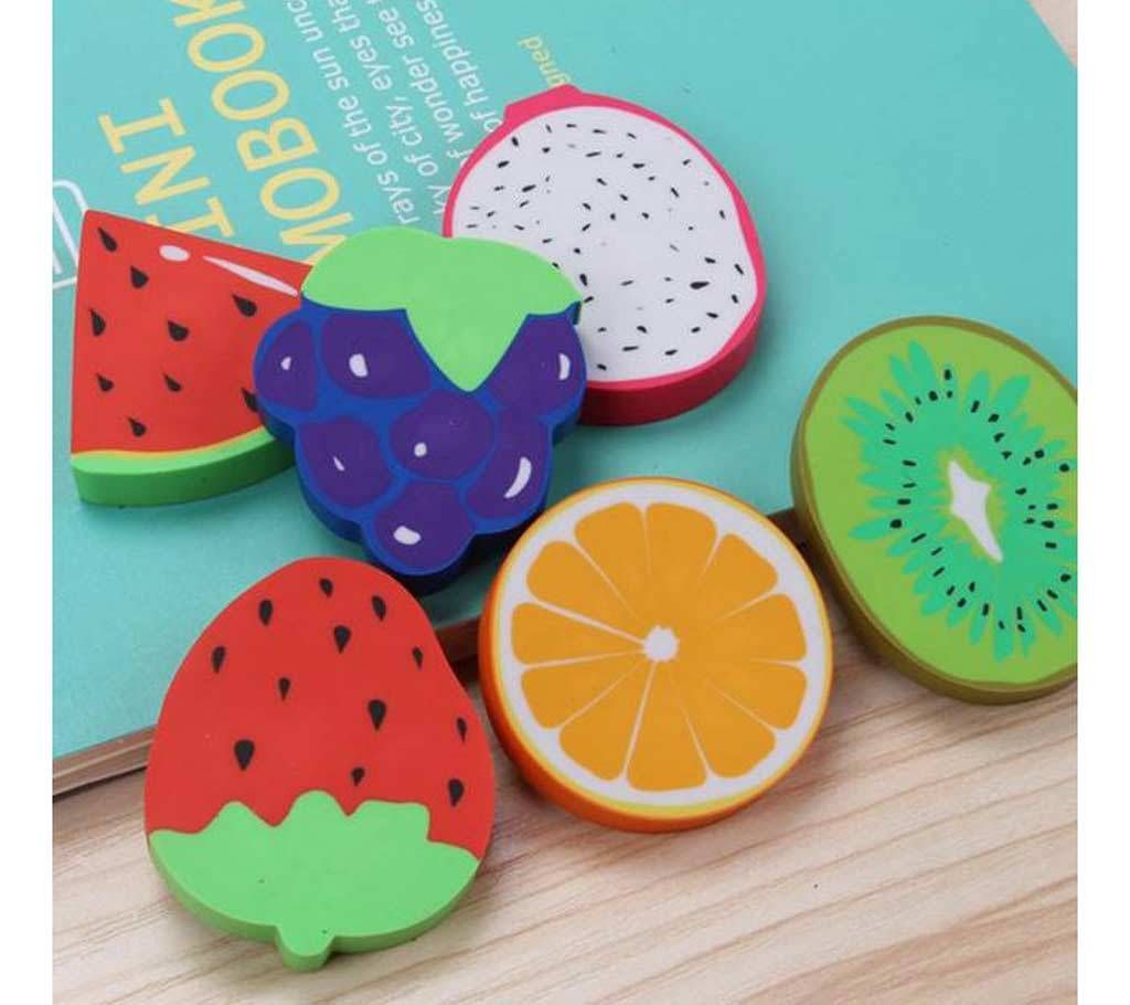 Fruit Shape Erasers - 4pcs (Pack of One)