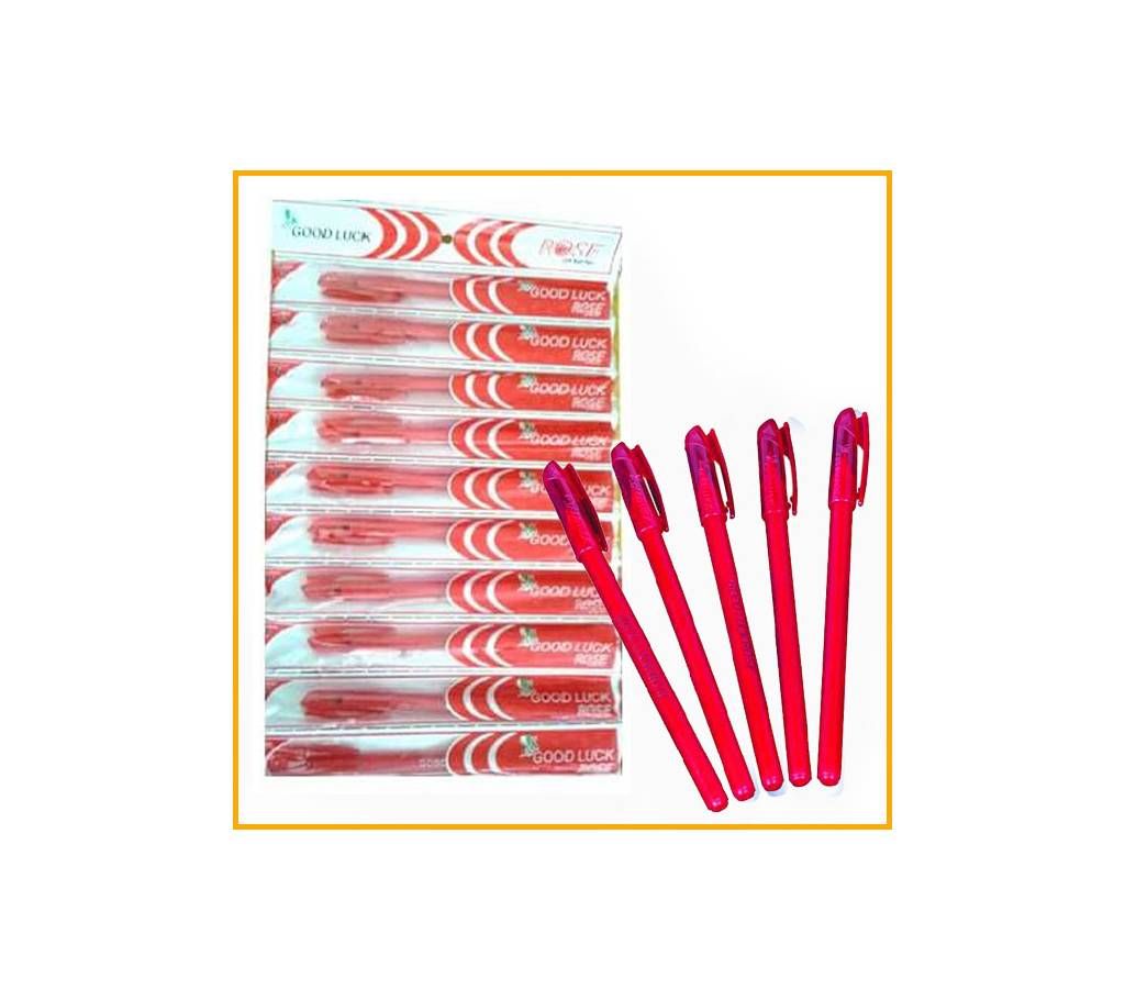 Good Luck Rose DF Red Ball Pen - 20 pcs