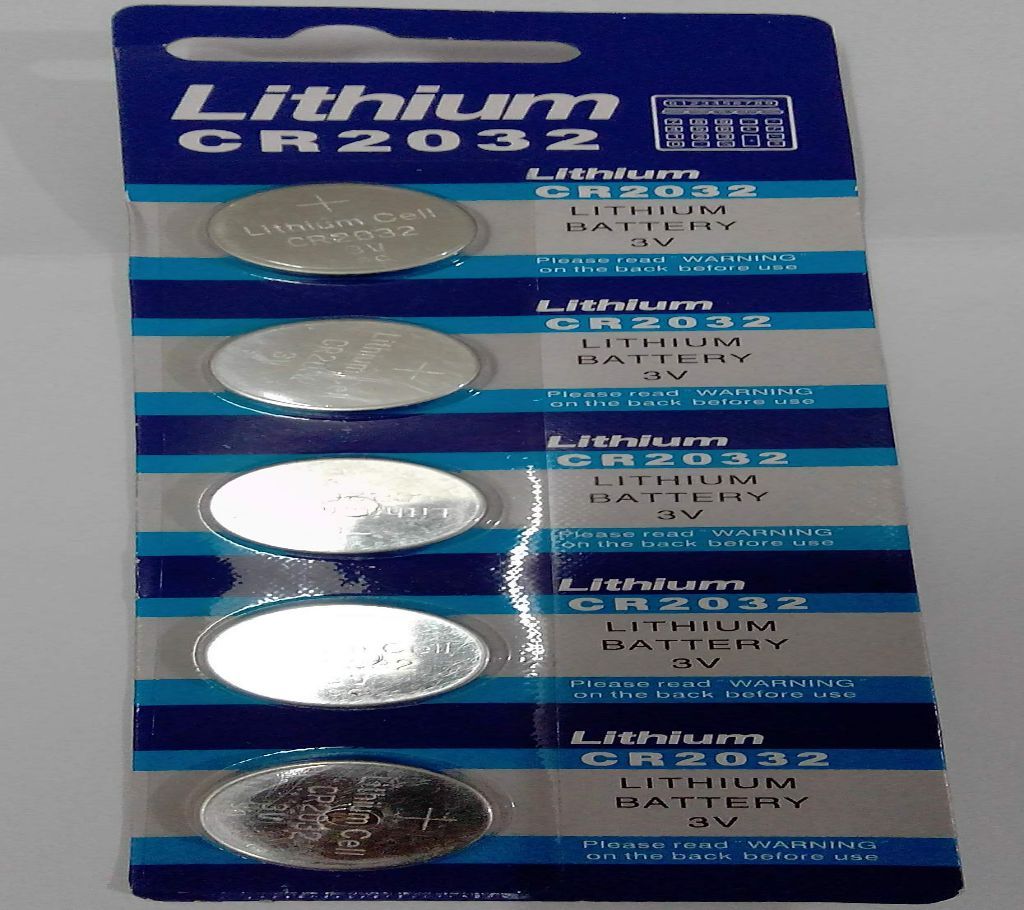 5 Pcs Lithium CR2032 Lithium Battery
