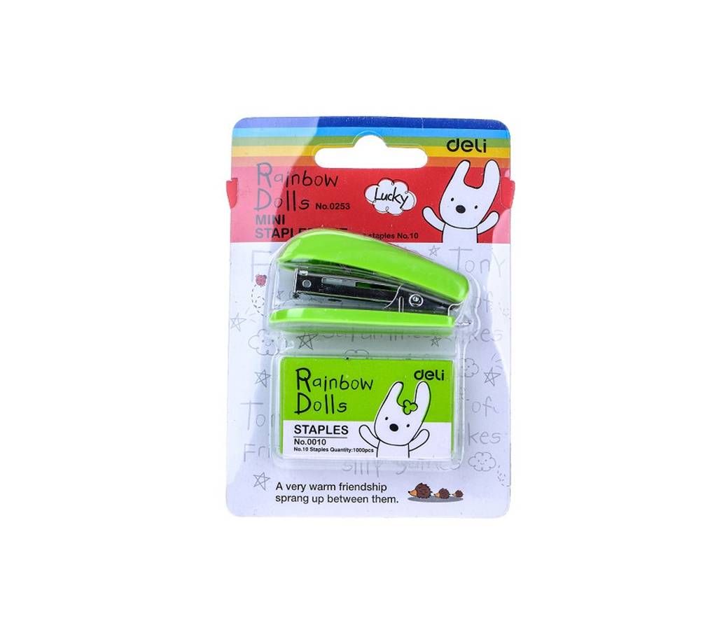 Deli Mini Stapler With Stapler Pin - Green