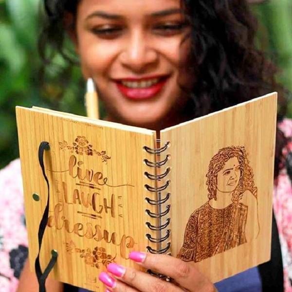 Wooden Engraving Notebook