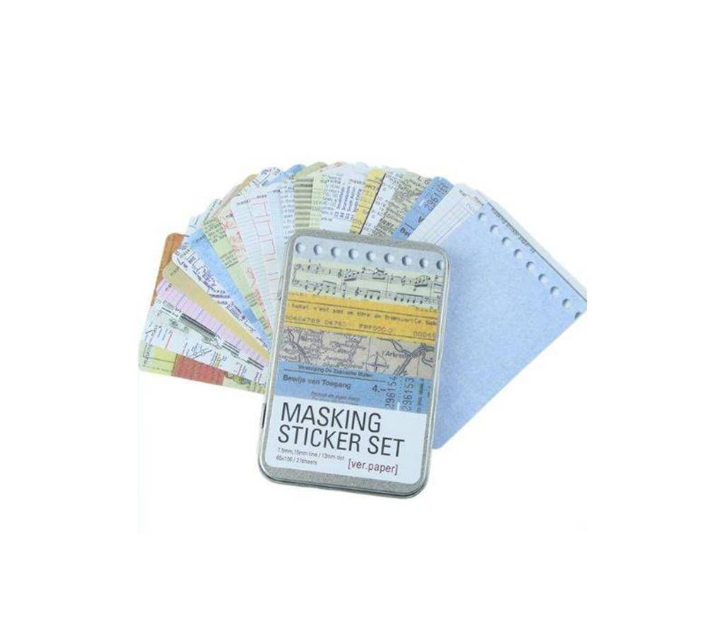 Masking Sticker 1 Set [(Paper Design) Protect With Tin Box]