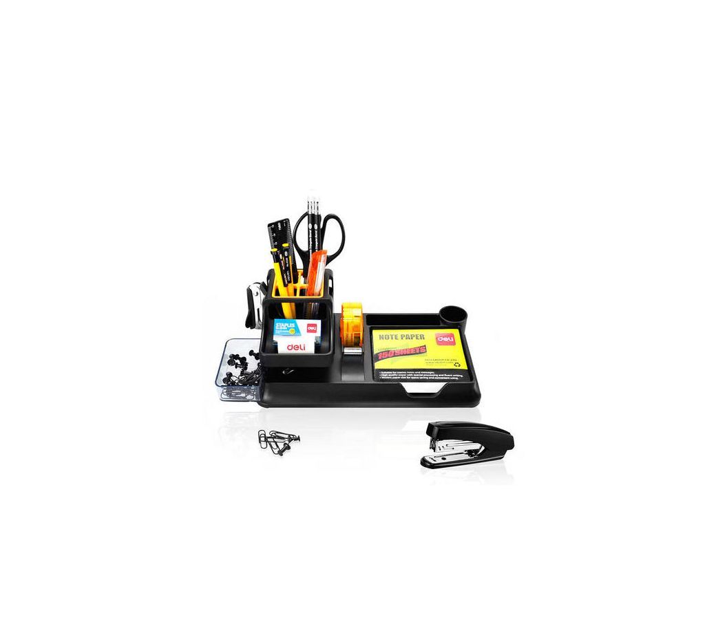 Deli 38252 Desk Organizer Office Butler Accessories Set