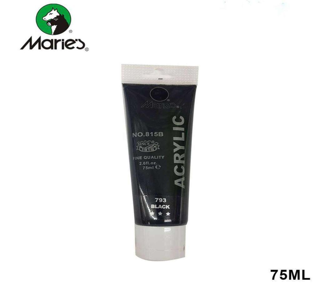 Acrylic Color For Professional Artist 75ml-Black