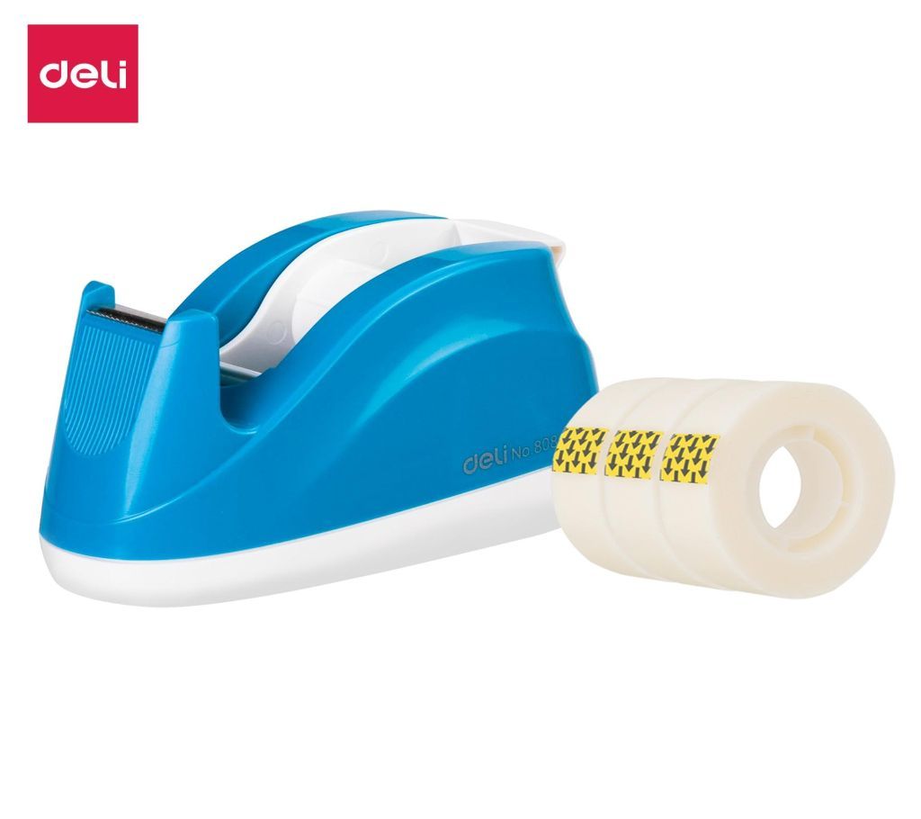Combo of Deli 808 Tape Dispenser with 10 rolls Tapes