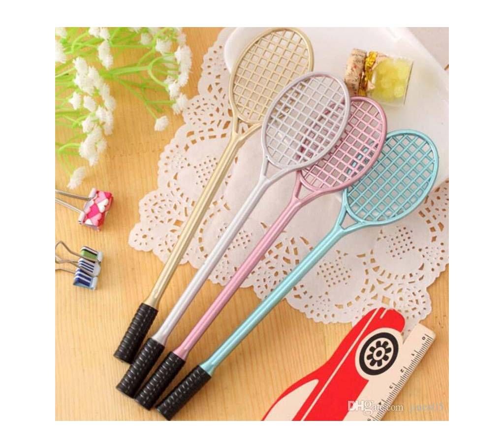 Badminton Racket Shaped Pen 4 Pcs Combo