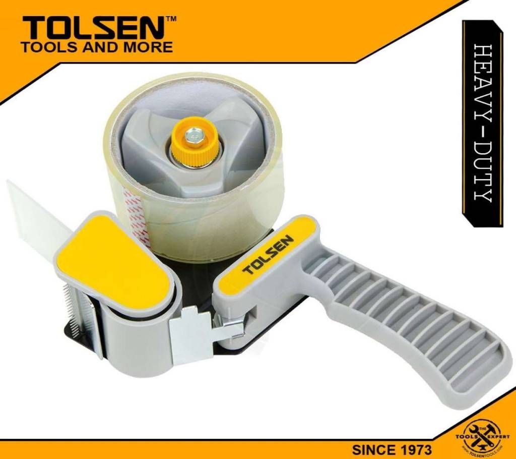 TOLSEN Heavy Duty Hand Held Tape Dispenser with Free 1pc Tolsen Roll Tape 50000