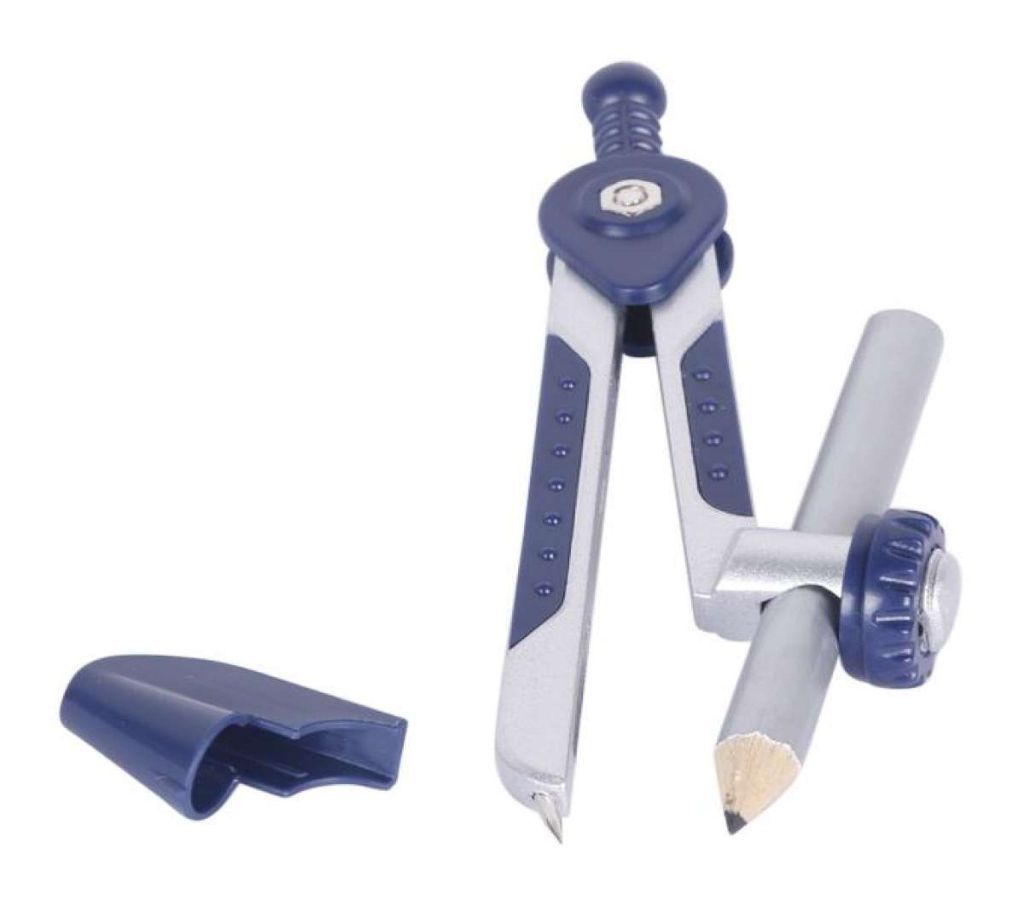 Pencil Compass -Silver and Navy Blu