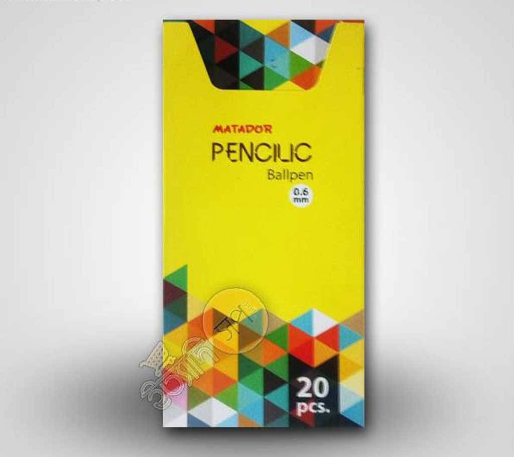 Matador pencilic ballPen - 20 Pcs