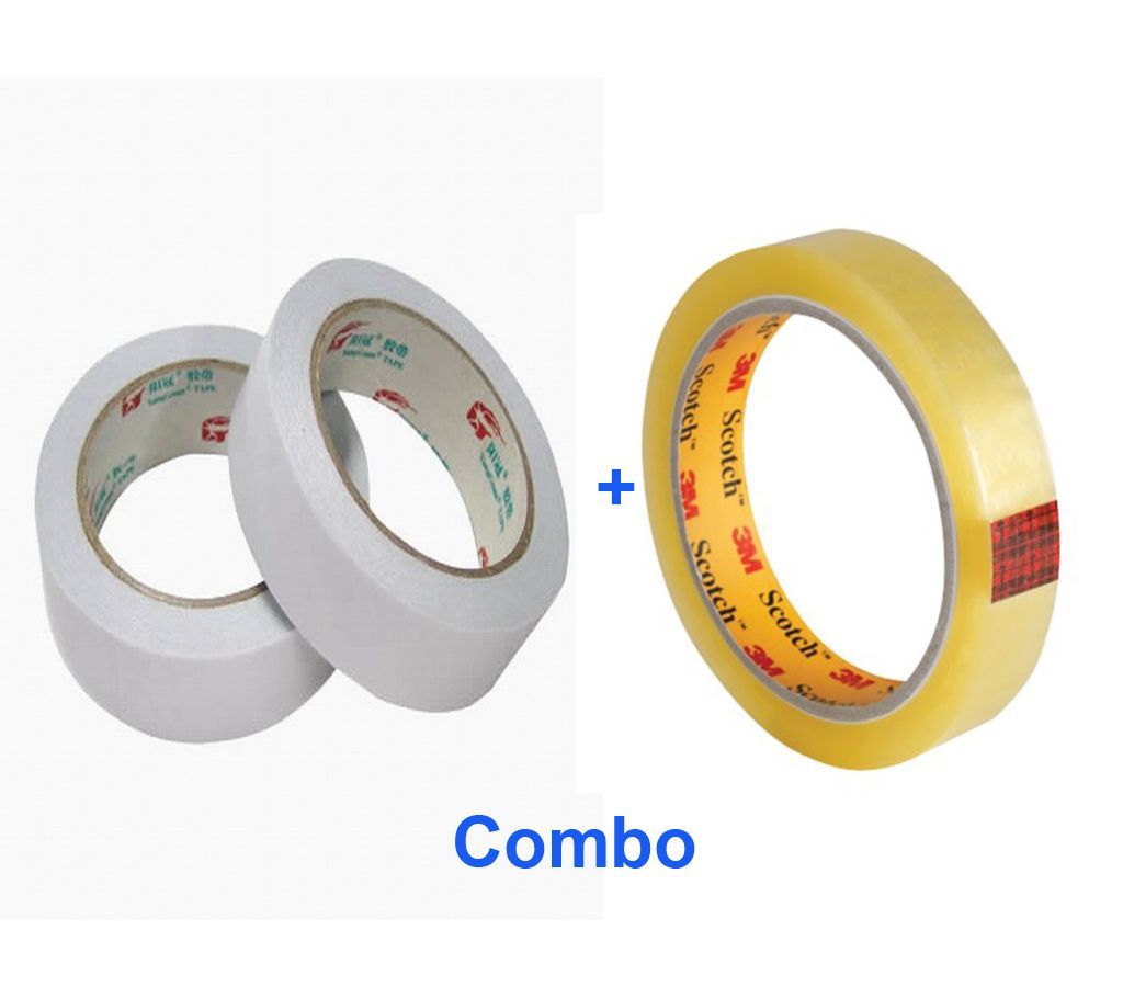 Scotch tape and bothside tape combo
