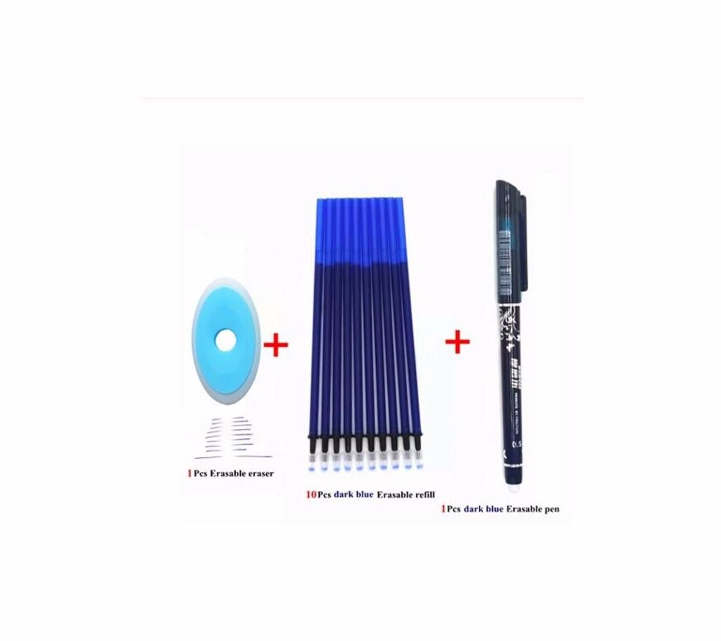 Red Erasable Novelty Ballpoint Pen+ 30Pcs Refill +Eraser