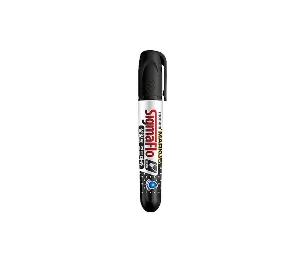 Monami SigmaFlo Whiteboard Marker - Black - 6 Pcs
