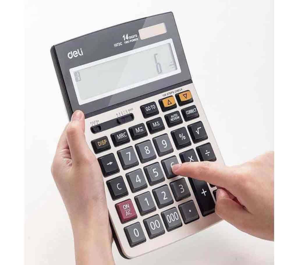 Deli E1672C Calculator Kalkulator 14 digit