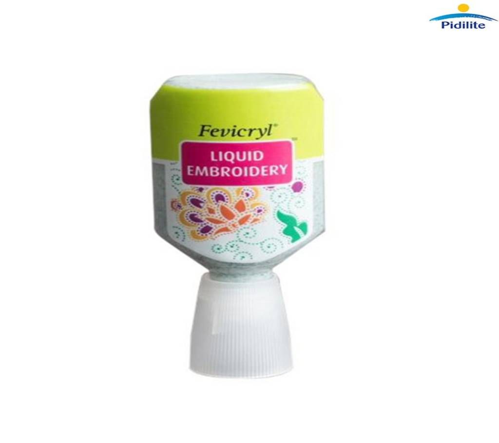 Fevicryl Liquid Embroidery Glitters, Green Color 20ml
