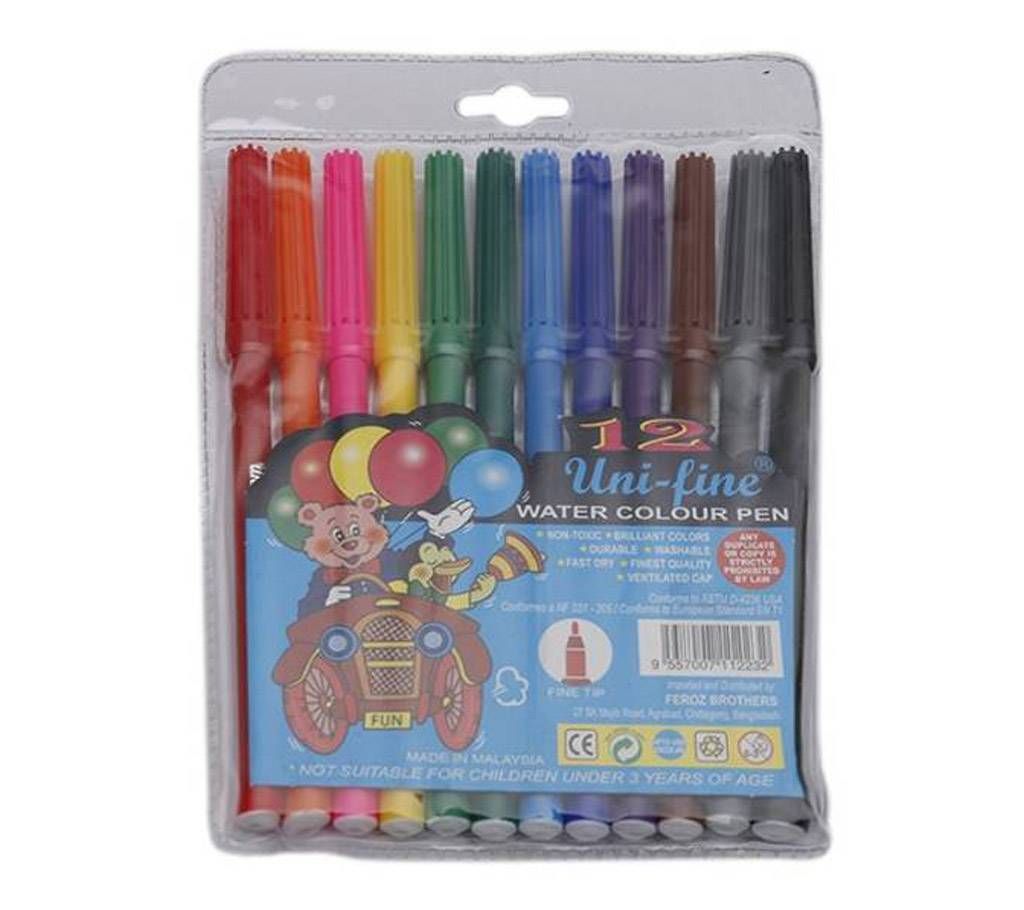 Uni-fine Water Colour Pen - 24pcs (Pack of Two)