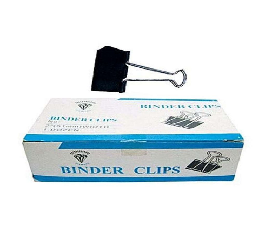 51mm Binder Clip - 12pcs - Black