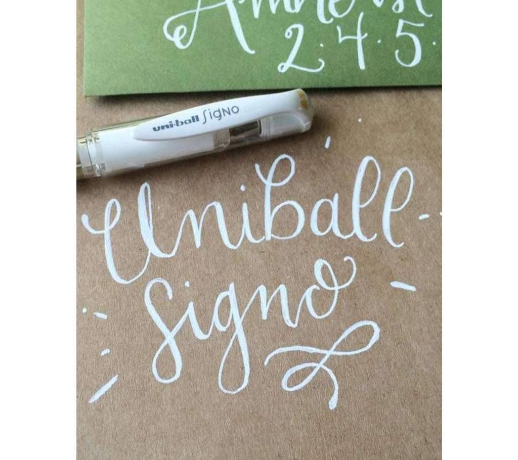White Gel Pen Uni-Ball Signo White Pen White INK Pen pack of 2 pens