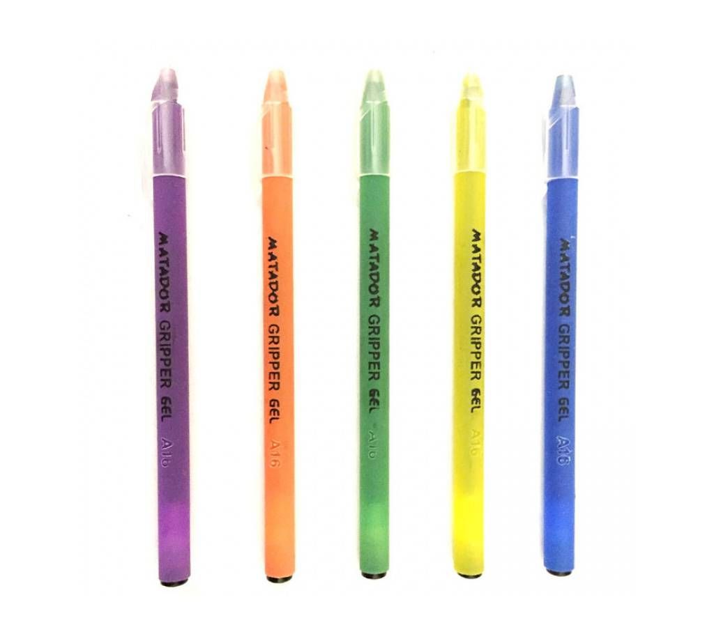 Matador Gripper Gel Pen - Black - 24 Pcs