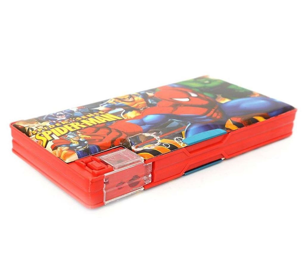 Spider Man Plastic Pencil Box - Red and Black