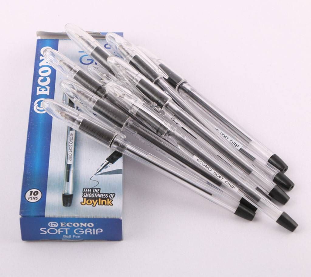 ECONO Soft Grip Ball Pen - 2 Packet
