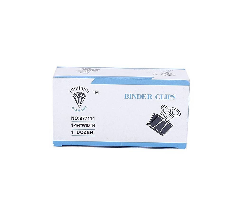 12 pcs Binder Clip Small - Black