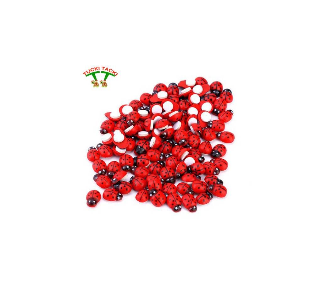 Wooden lady Bugs Self adhesive