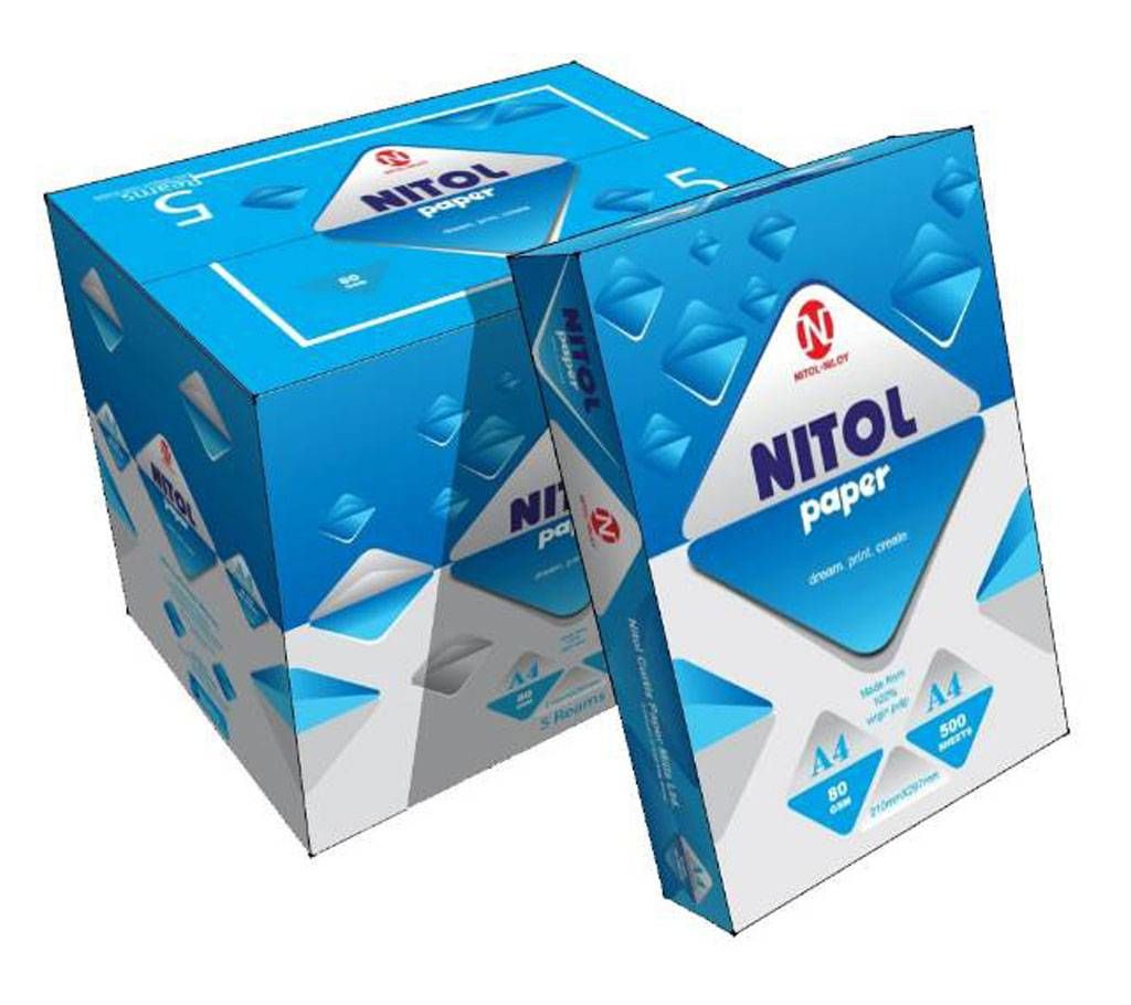 80 GSM A4 Paper (NITOL PAPER)-5 REAM