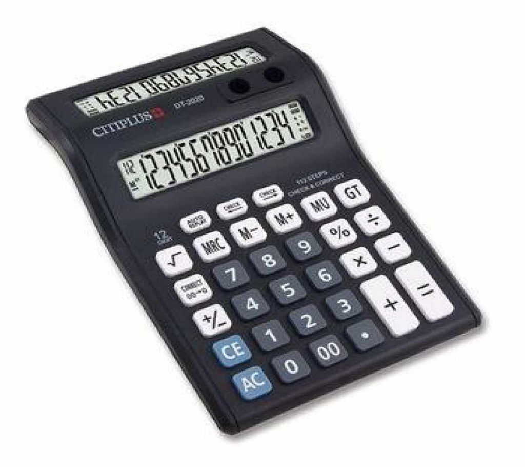 CITIPLUS Double Screen / Display Big Black Color Calculator