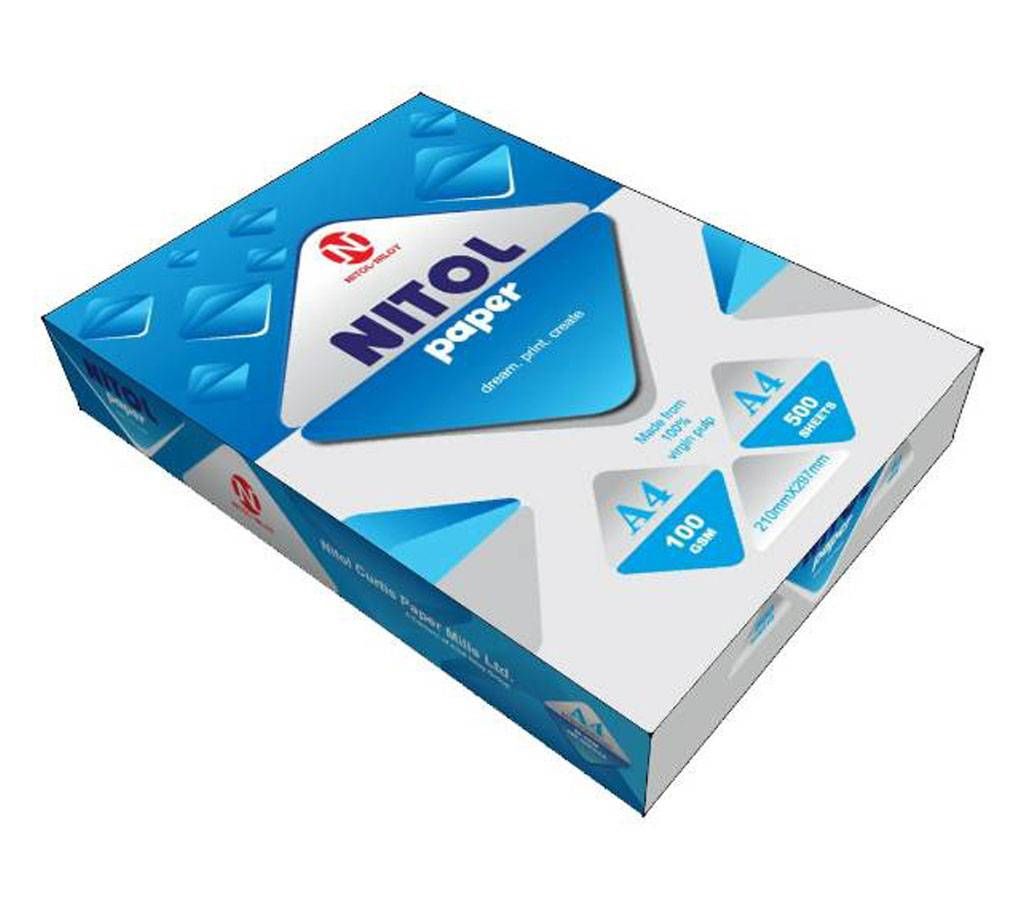 100 GSM A4 Paper (NITOL PAPER)-5 REAM