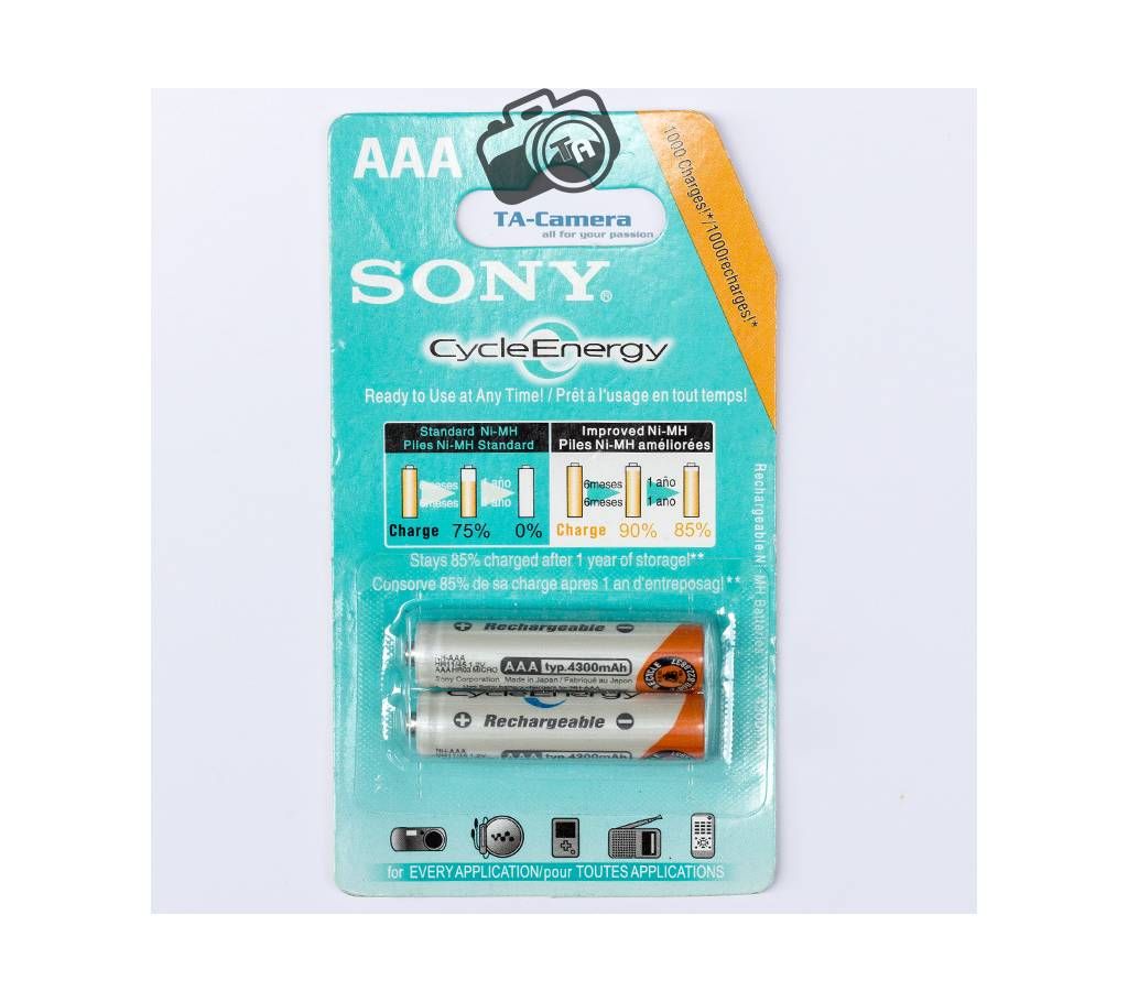  Sony AAA Small SIZE NI-MH RECHARGEABLE BATTERY